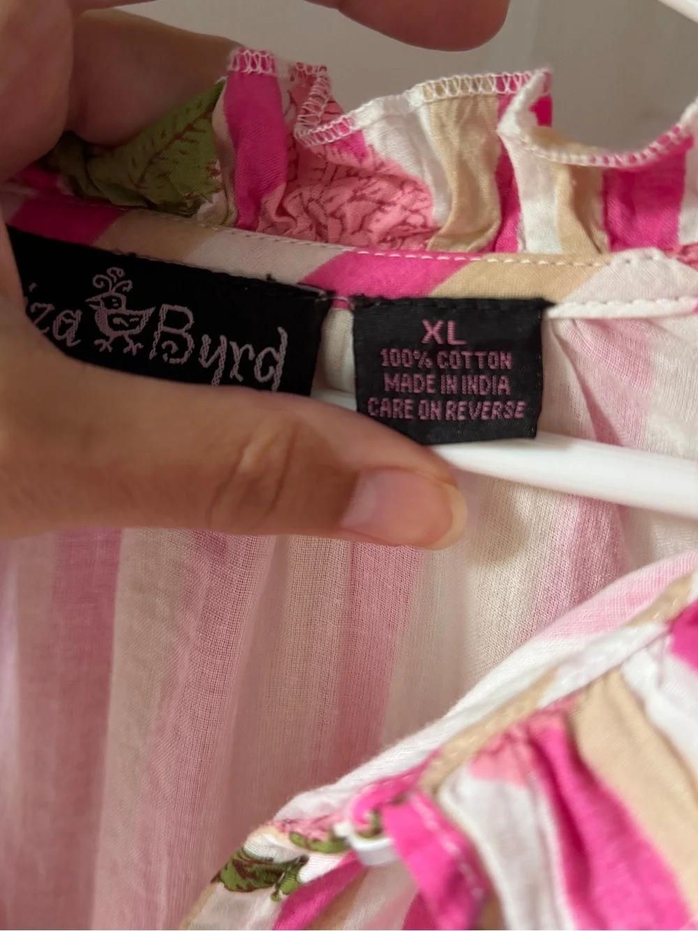 Liza Byrd The Tinley Pink Floral Stripe Long Dress XL